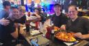 Robbie, Terry, Drew & Denny enjoying “Mud Bugs” and Music at Bourbon Street on Wednesday.